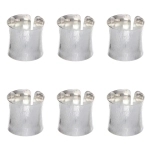 Набор колец для салфеток 6шт «Камея» 4*4см, серебро