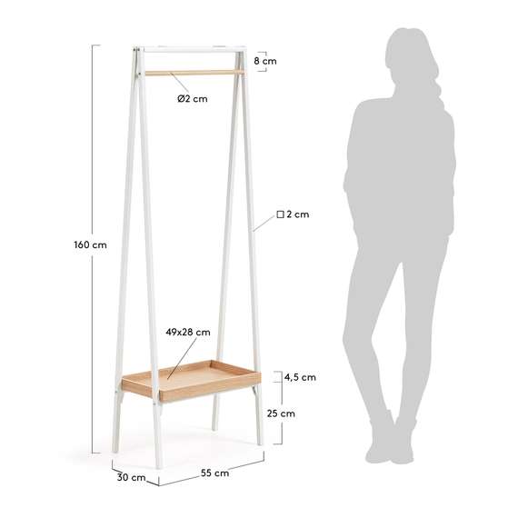 Напольная вешалка с полкой Belgrad 160 см