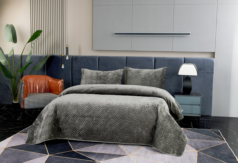 Покрывало 160x220 Sofi De MarkO Деварта серое