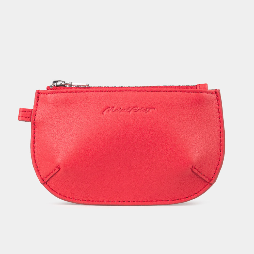 Ключница-кошелек Chatelain из кожи теленка, красного цвета