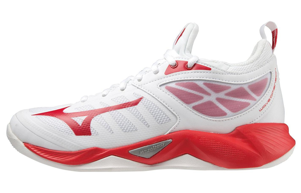Mizuno Wave Dimension "White Red"
