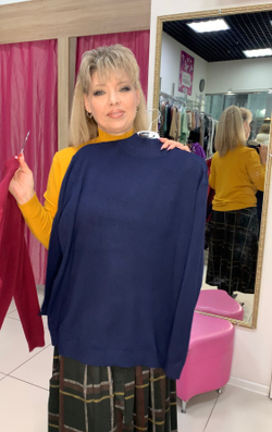 Тонкая водолазка с горловиной-стойка