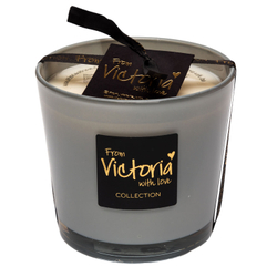 nan Свеча ароматическая Glossy grey Victoria with Love Серый