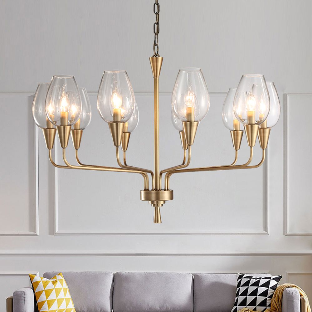 Подвесная Дизайнерская Люстра Viola 8 Прозрачный By Imperiumloft