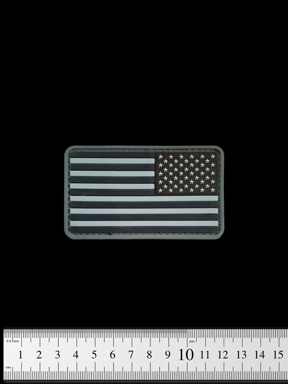 Шеврон Флаг США PVC 5х8,5 см. Сине-голубой правый