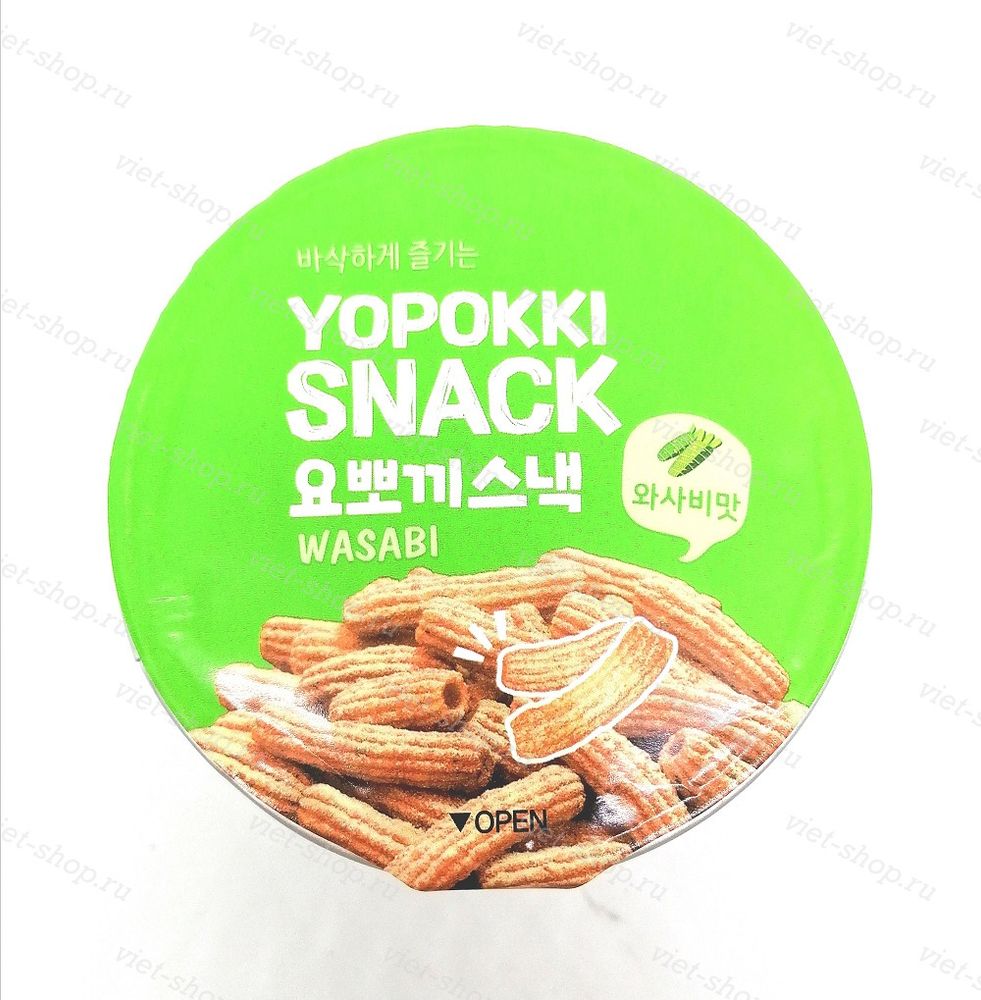 Снэк вкус васаби YOPOKKI SNACK WASABI, Корея, 50 гр.