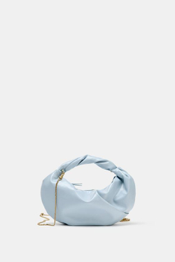 ZARA СУМКА СО СБОРКАМИ, СИНИЙ