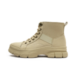UBZ Desert Boots Cow Split Leather Short Combat Boots Women"s Sand Dune