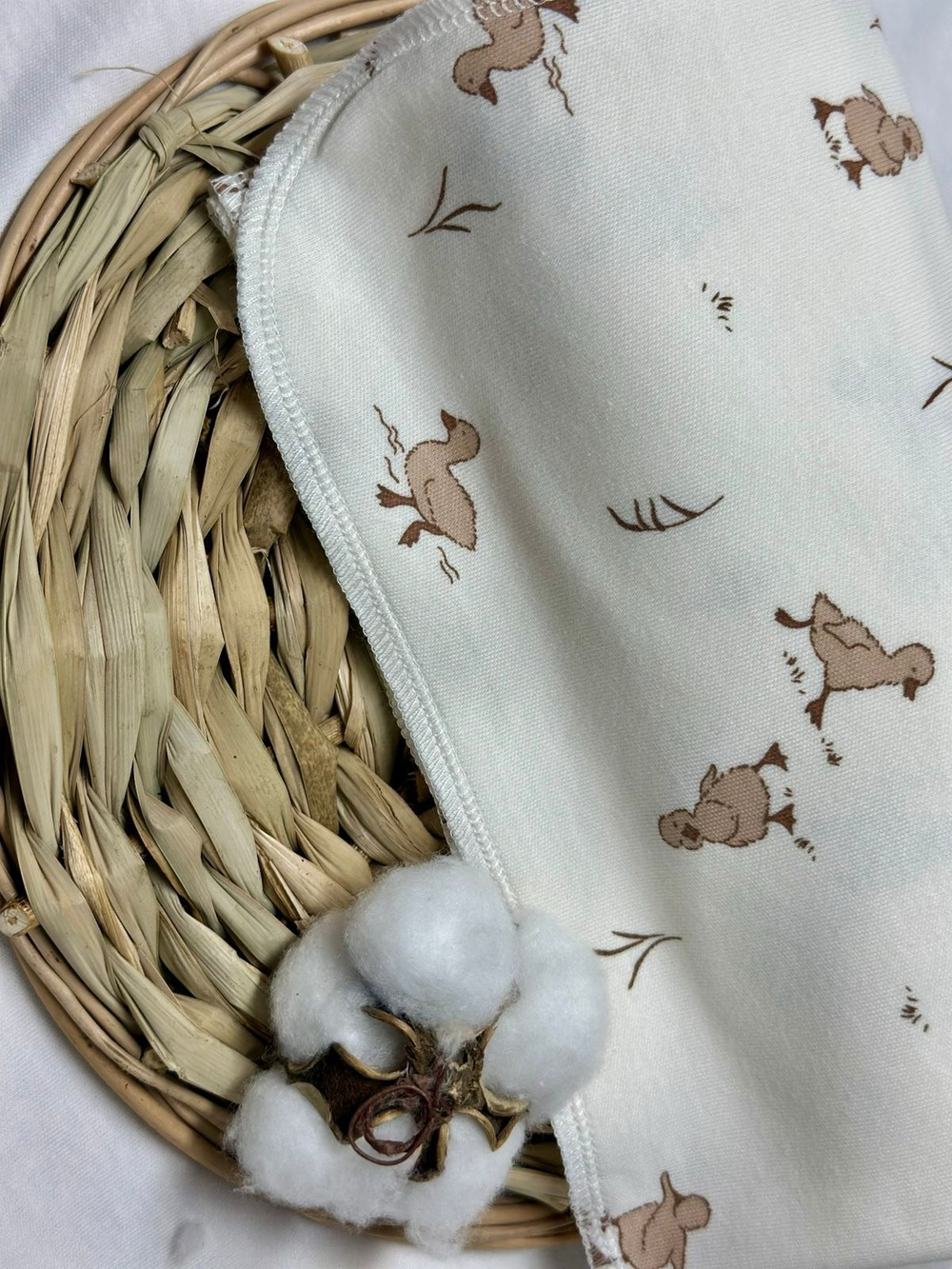 Пеленка Утята/Экрю 85*130