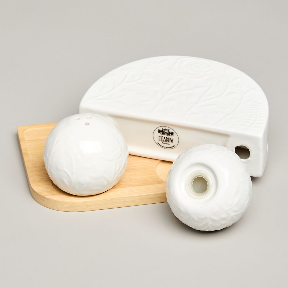 НАБОР ДЛЯ СПЕЦИЙ LEFARD "MEADOW" 3 ПР. НА ДЕР.ПОДСТАВКЕ 15,5*11*9 СМ