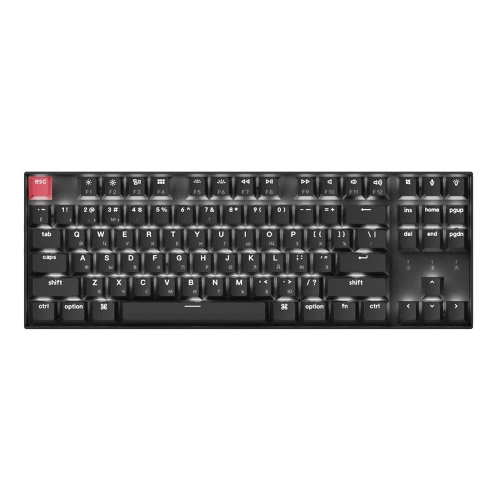 Беспроводная механическая клавиатура QMK Keychron K8 (Version 2), 87 клавиш, White LED подсветка, Keychron Red Switch (K8X-A1Z-RU)