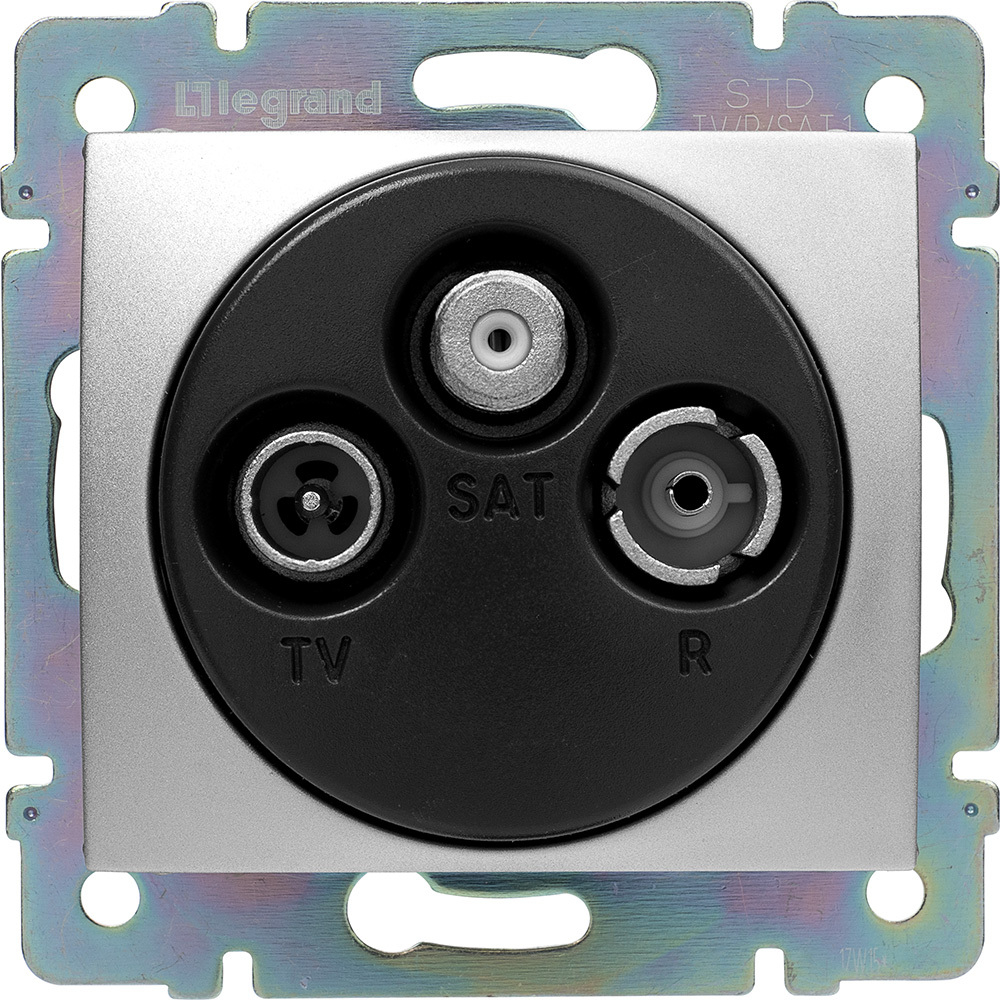 Розетка TV-FM-SAT оконечная - алюминий Valena Classic LEGRAND