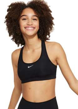 Топ для девочки теннисный Nike Girls Swoosh Sports Bra - черный