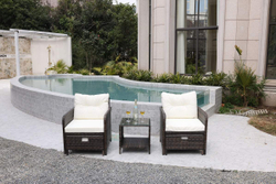 Набор мебели из ротанга, 5 предметов, коричневый, GM-M79