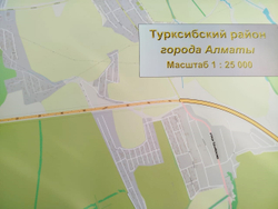 План-схема Турксибского района г. Алматы 2024 год (150 х 168 см )