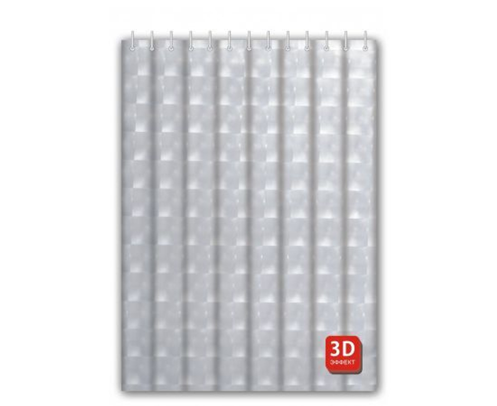 Штора для ванной комнаты Ridberg Ракушка PEVA 180 x 200 см (Clear)