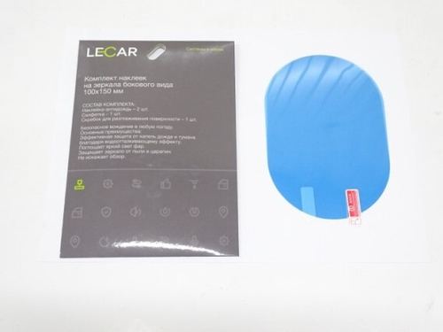 Пленка защитная на стекло зеркала прозрачная /антидождь/ 100*150мм (LECAR)