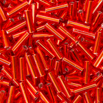 Японский бисер TOHO Bugle (стеклярус) 6mm (№25), с внутренним серебрением, прозрачный