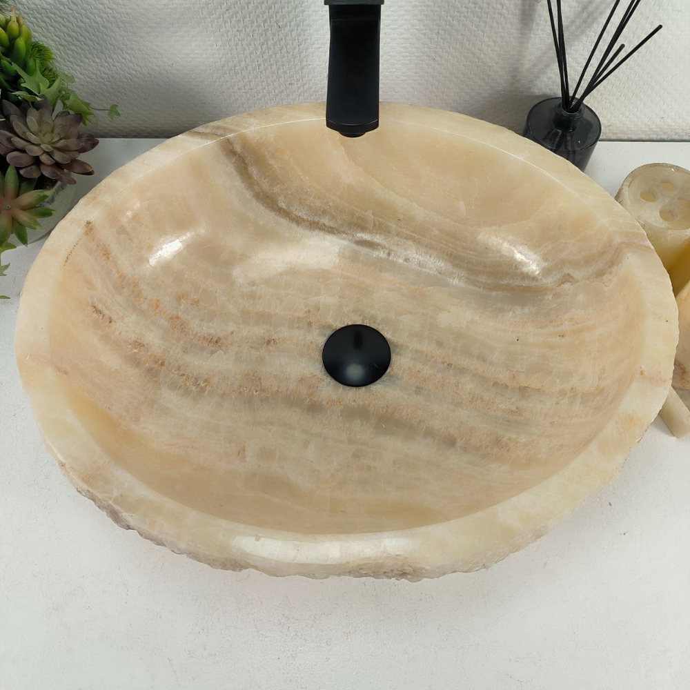 Раковина из оникса Erozy Yellow EO-64395 52*42*15 0160