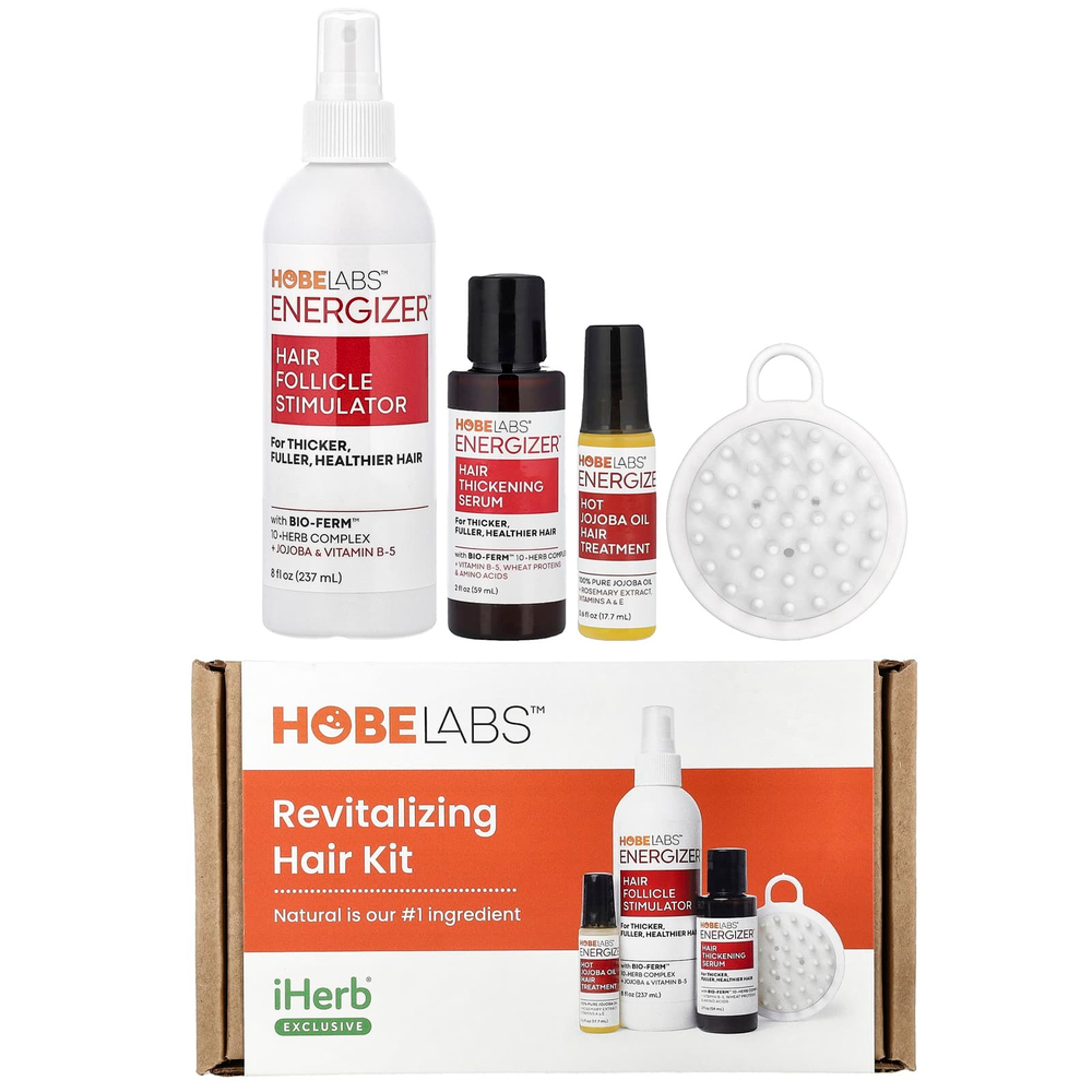 Hobe Labs, iHerb Exclusive, восстанавливающий набор для волос, набор из 4 предметов