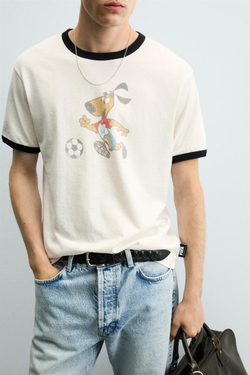 ZARA ФУТБОЛКА STRIKER USA 94 FIFA WORLD CUP™ FIFA CLASSICS, ЖЕЛТОВАТО-БЕЛЫЙ