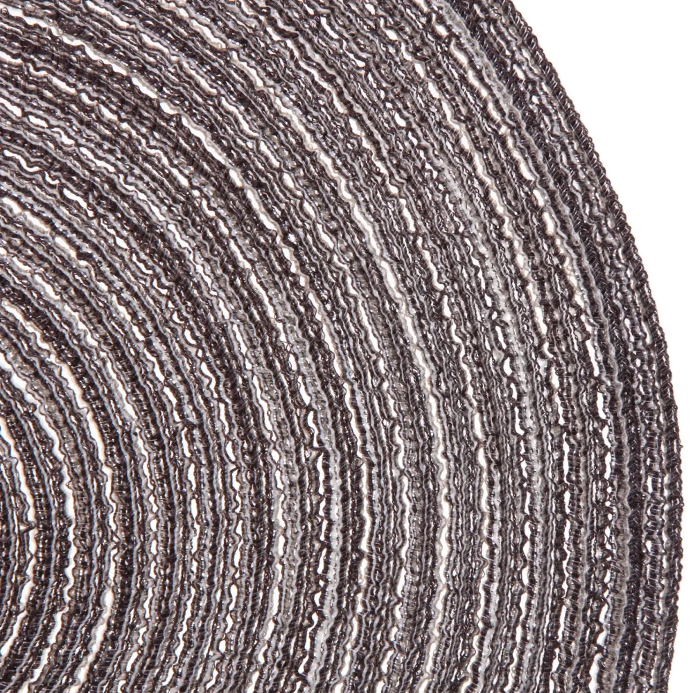 Салфетка на стол 38см плетеная «Круги» черный