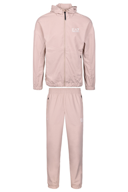 Мужской теннисный костюм EA7 Man Woven Tracksuit - Бежевый