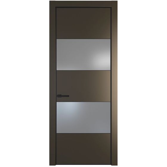 Межкомнатная дверь эмаль Profil Doors 22PA перламутр бронза cо вставкой