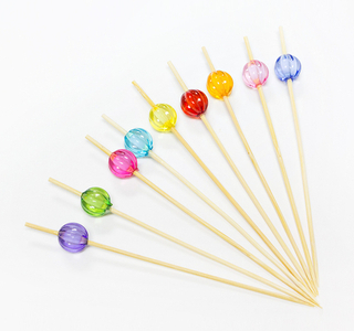 Пика дер."Кристалл разноцветный с гранями"12см 1/100 шт