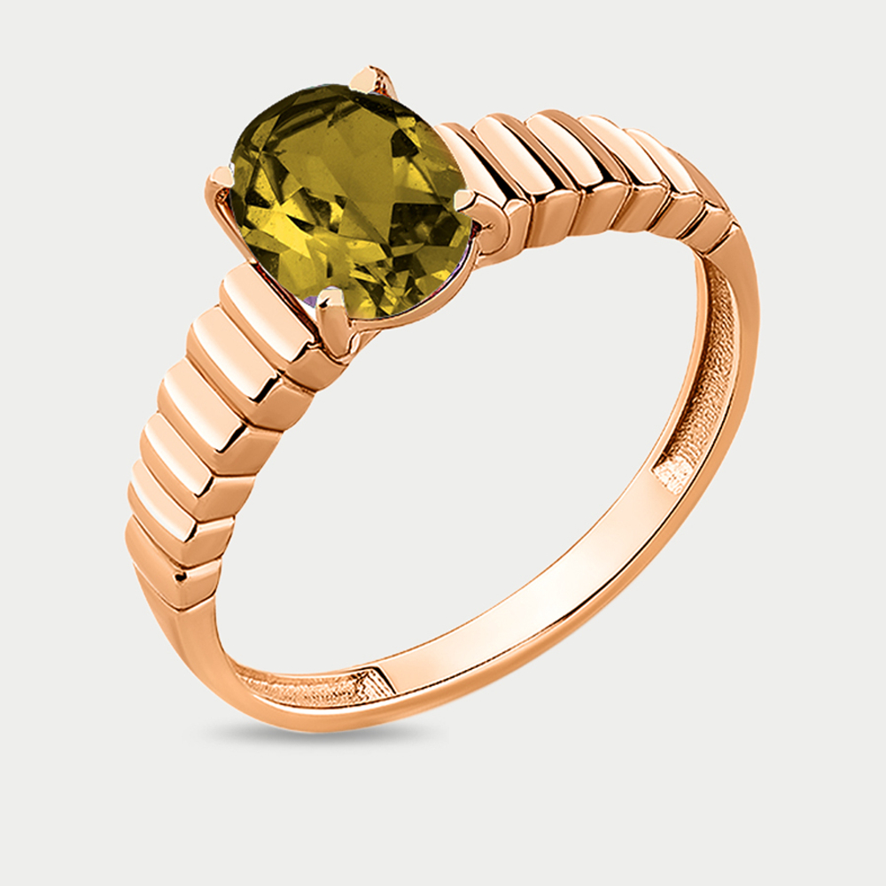 Женское кольцо из розового золота 585 пробы с султанитом (арт. 01-3-458-5900-010)
