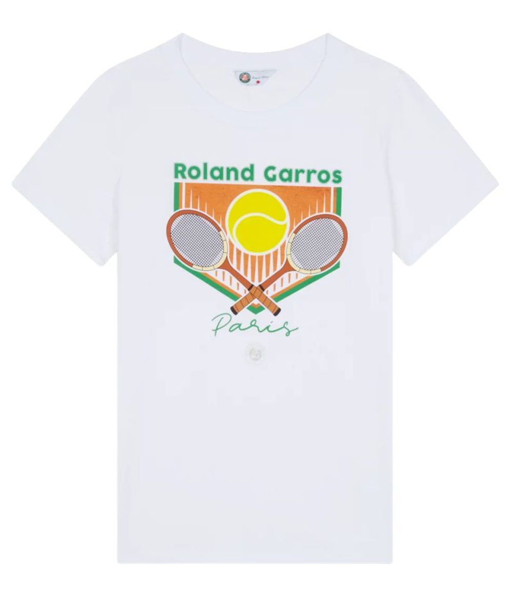 Женская теннисная футболка Roland Garros Sylvie T-Shirt - белый