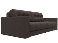 Диван прямой с декором Лига-049 НПБ, Амур 05 РОГОЖКА коричневый