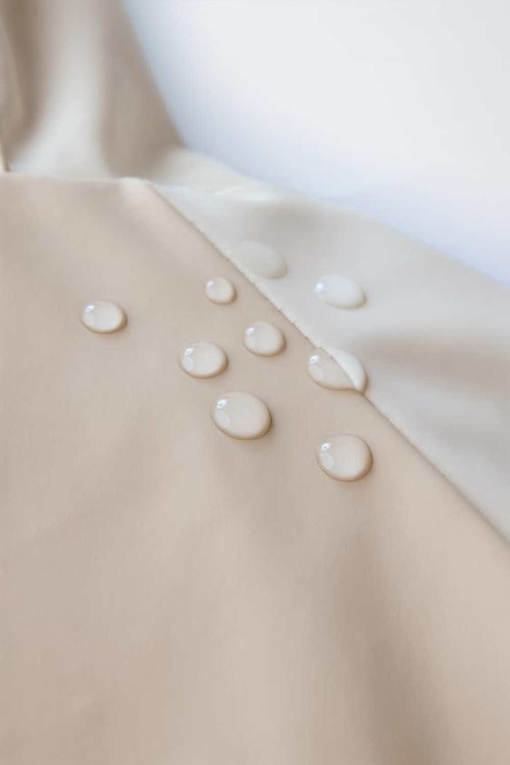 ZARA ПРОРЕЗИНЕННЫЙ ДОЖДЕВИК, ЭКРЮ/БЕЖЕВЫЙ