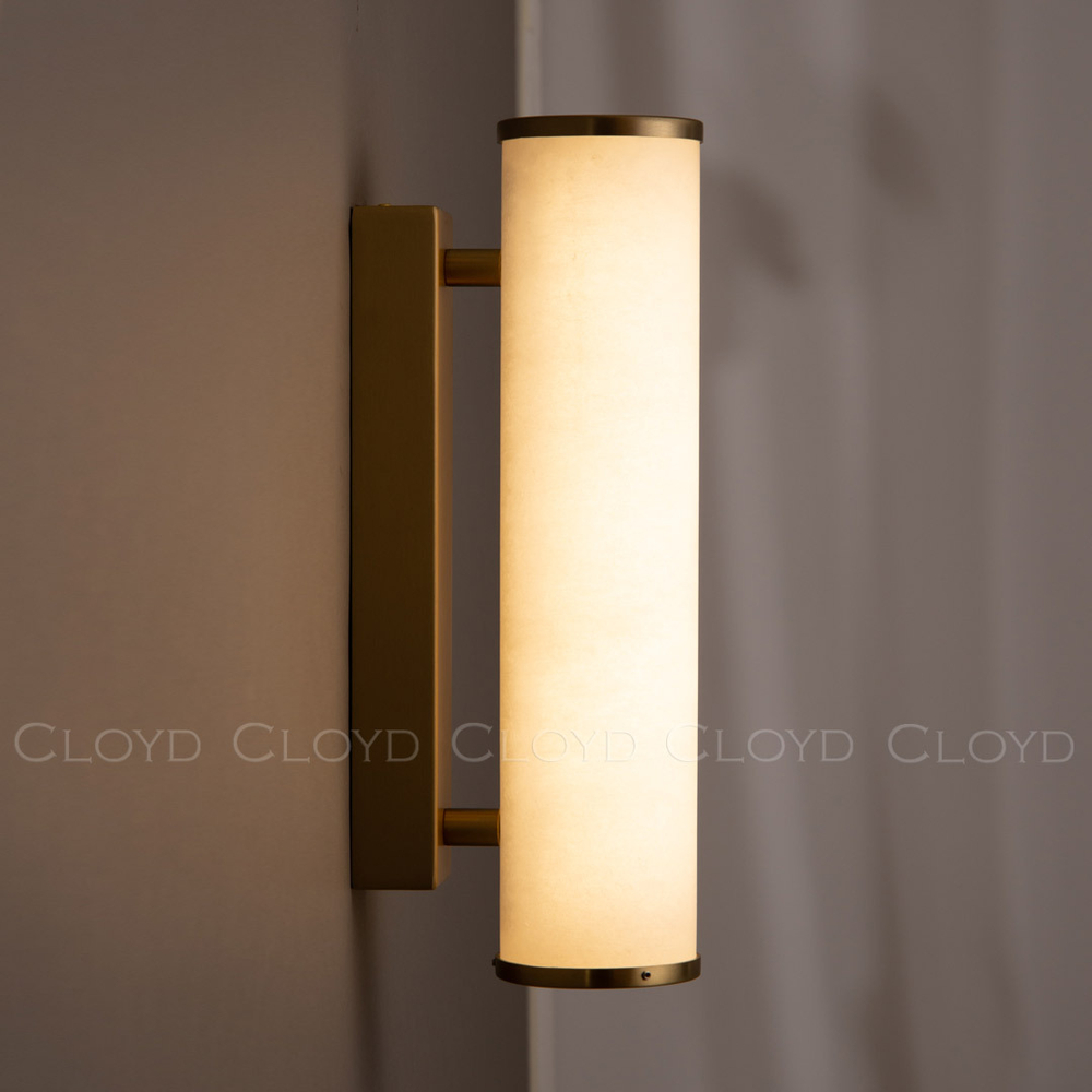 Бра Cloyd LERMONT-A W1 / выс. 30 см - алебастр - латунь (арт.20184)