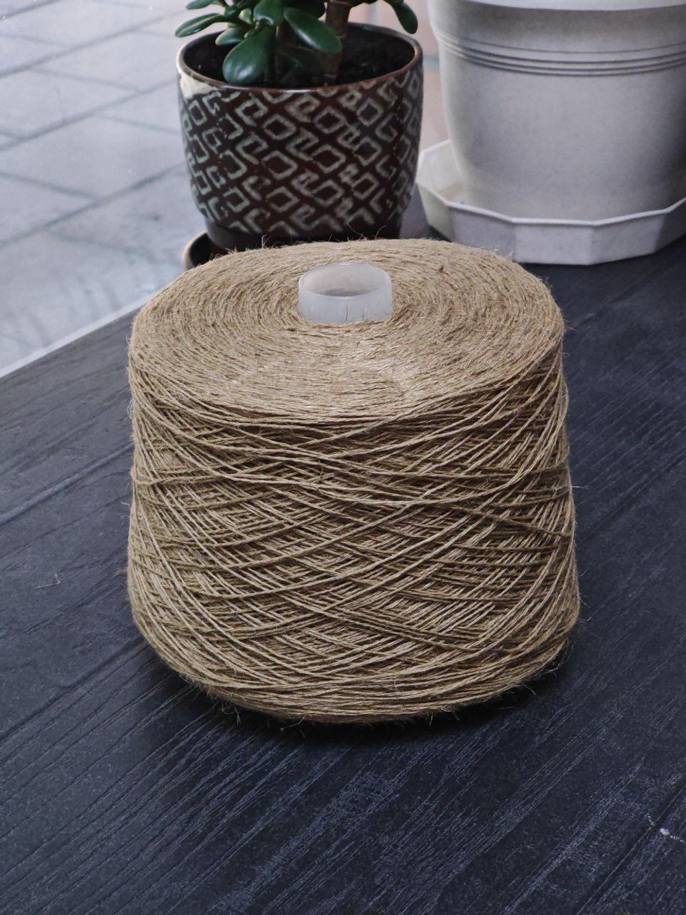 Итальянская бобинная пряжа от производителя Luxury Selection By Ri. Go art. Canalino 3000, Состав 50% Конопля, 50% Лен, Длина 300м/ 100грамм