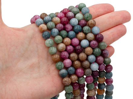 Нить бусин из тонированного кварца 8,5мм