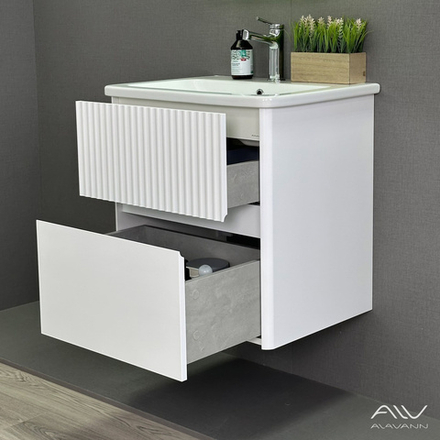 Тумба с раковиной Wave 60 белая