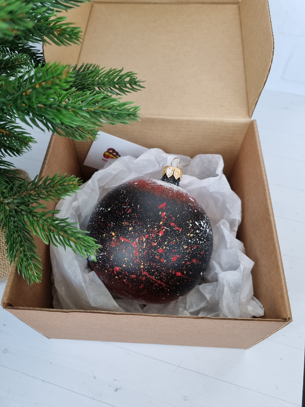 Шар стеклянный "Спас на Крови",  ручная роспись