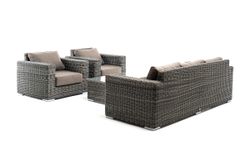 "Боно" лаунж-зона из искусственного ротанга, цвет графит