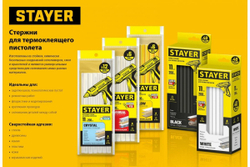 Прозрачные универсальные клеевые стержни STAYER Universal 11х200 мм, 12 шт STAYER 06821-12
