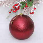 Новогодний шар 20 см «Глиттер», рубин