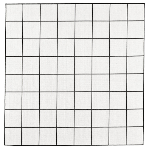 Безворсовый ковер IKEA SVALLERUP (СВАЛЛЕРУП), Черный / Белый, 200х200 см