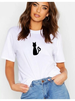 Футболка белая базовая с принтом
