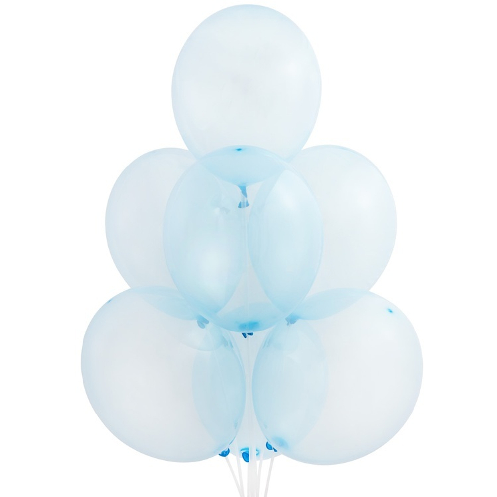 Шар 14" Голубой, Кристал Экстра/ Bubble Blue