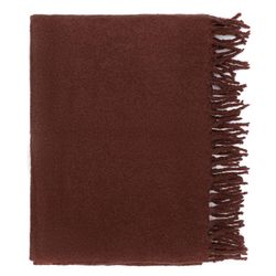 Плед мохеровый шоколадного цвета из коллекции Essential, 130х180 см