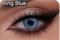 Серо - голубые цветные линзы для темных и светлых глаз Medium Ring blue