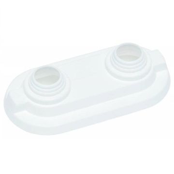 Декоративная накладка Rehau для 2-х труб из нерж. стали и меди DN 15 мм белая (12686741001)