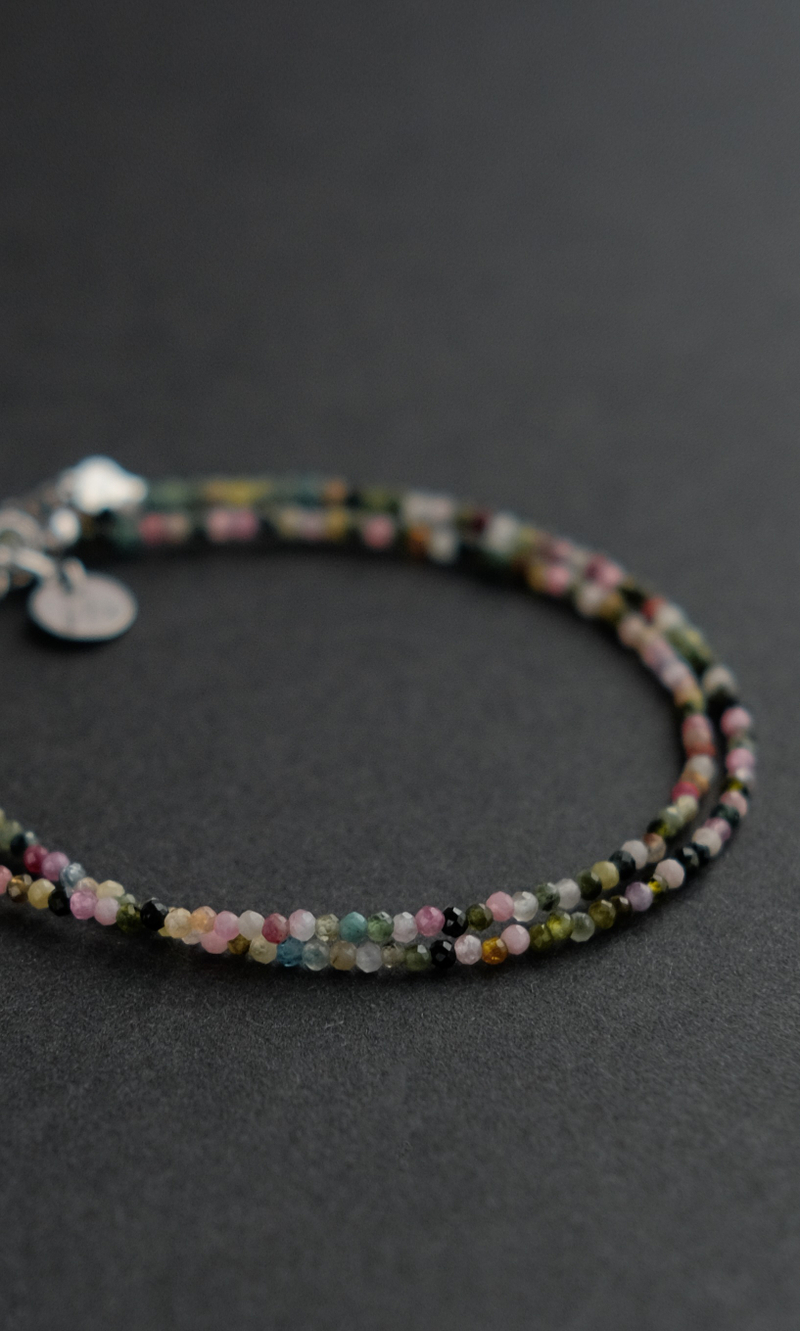 Чокер "Memo about Energy" из цветного турмалина с удлинителем 33-38 см