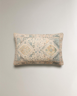 Zara Home наволочка декоративная из хлопка, синий, 40x60 см