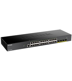 Коммутатор D-Link Smart L2 Switch 24x1000Base-T, 4х10GBase-X SFP+, CLI, RJ45 Console